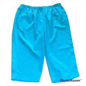Kim Rogers Size 20 Plus Size Summer Capris Teal Blue